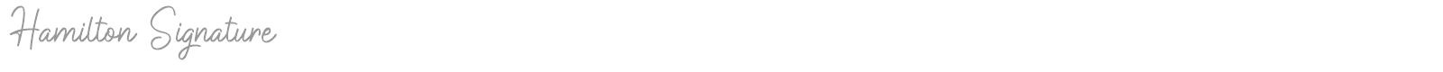 Hamilton Signature font preview